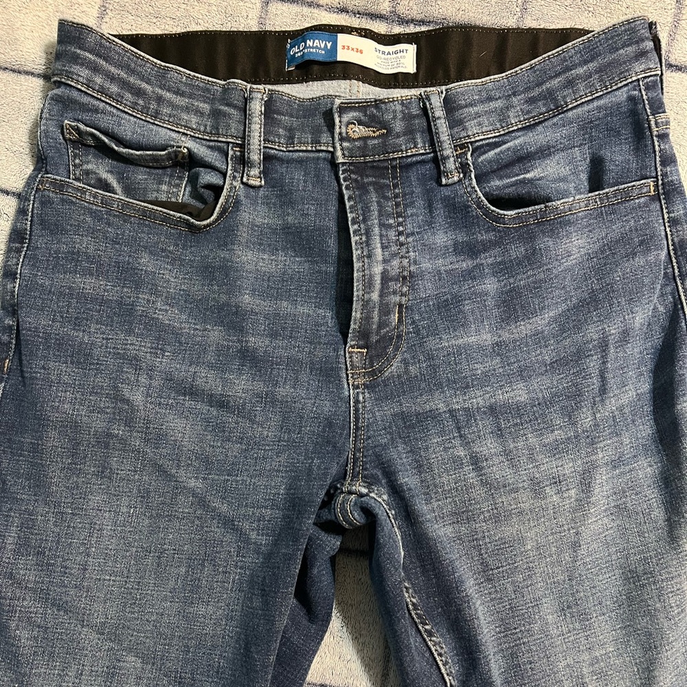 Old Navy Men's Jeans - Medium Blue 360 stretch size 33x36